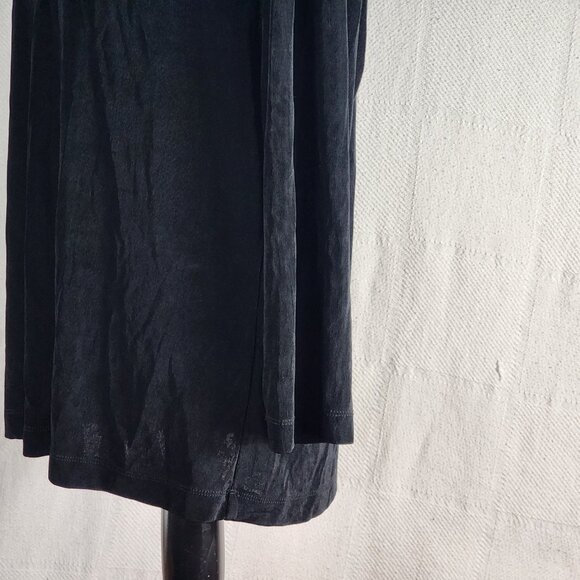 Chico's Travelers Black Acetate Span 3/4 Ruched Sleeve Top Size Chico 3 US XL 16 - Picture 8 of 16